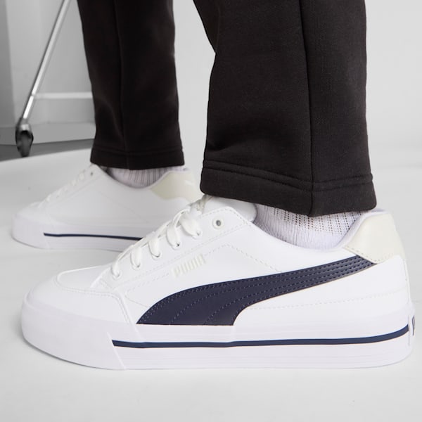 Court Classic Vulc Formstrip SL Men's Sneakers, PUMA White-New Navy-Vapor Gray, extralarge