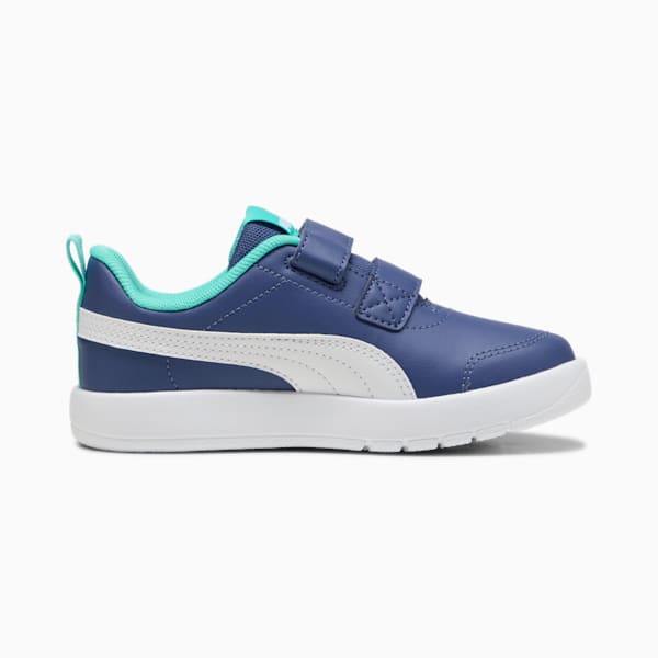 キッズ コートフレックス V3 V スニーカー 17-21cm, Blue Crystal-PUMA White-Aquatic, extralarge-JPN