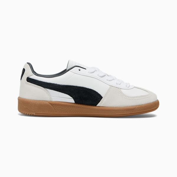 Tenis de cuero para mujer Palermo, PUMA White-Vapor Gray-Gum, extralarge