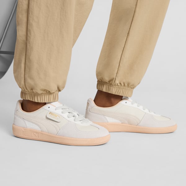 Tenis Palermo Cuero para mujer, Warm White-Alpine Snow-Cashew, extralarge