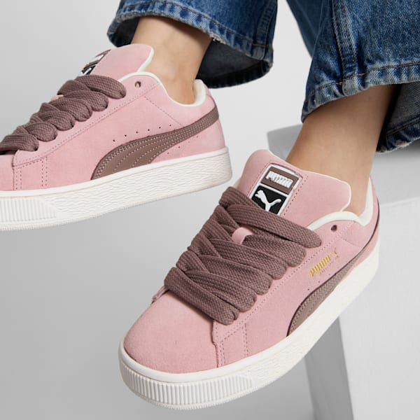 Sneakers Suede XL Femme, Future Pink-Warm White, extralarge