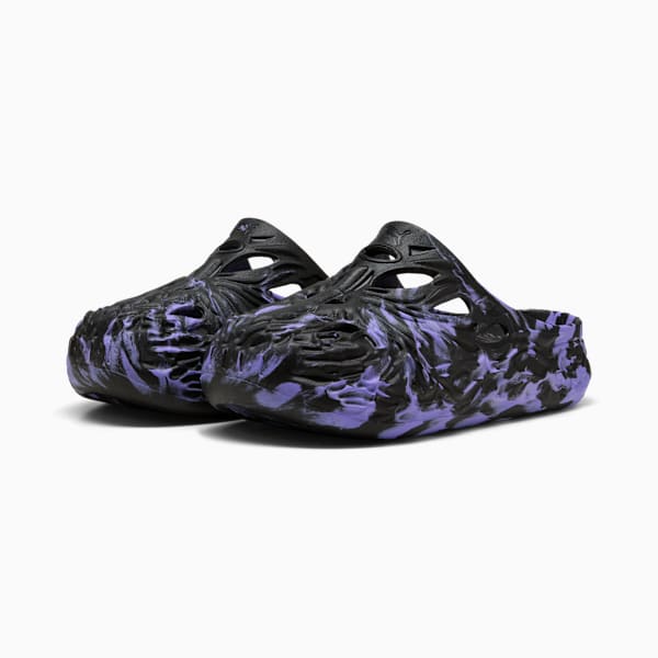 PUMA x LAMELO BALL MB.04 Men's Basketball Slides, PUMA Black-Dark Amethyst, extralarge
