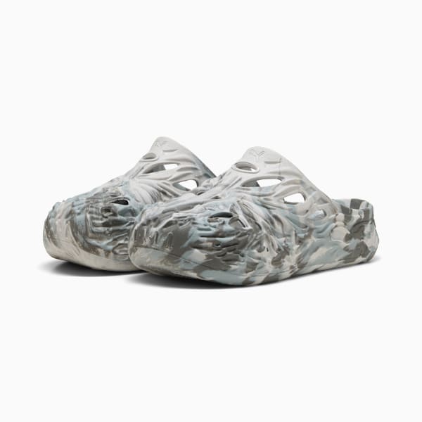 PUMA x LAMELO BALL MB.04 Men's Basketball Slides, Feather Gray-Cool Mid Gray-Cool Dark Gray, extralarge