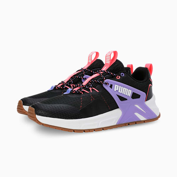 Pacer+ Trail Sneakers, PUMA Black-Dark Amethyst-Sunset Glow, extralarge-IND