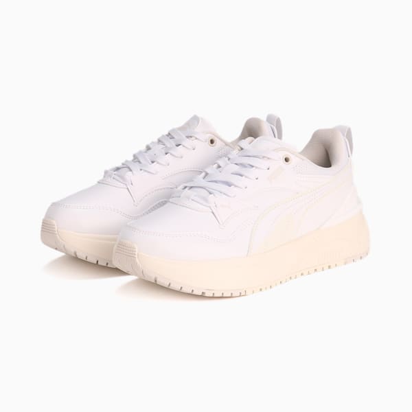 ウィメンズ R78 ディスラプト スニーカー, PUMA White-Warm White-Feather Gray, extralarge-JPN