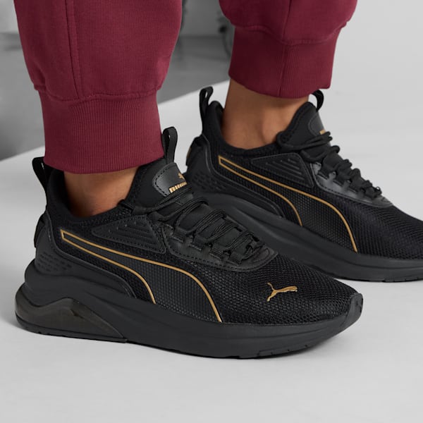 Tenis Amplifier para mujer, PUMA Black-PUMA Gold, extralarge