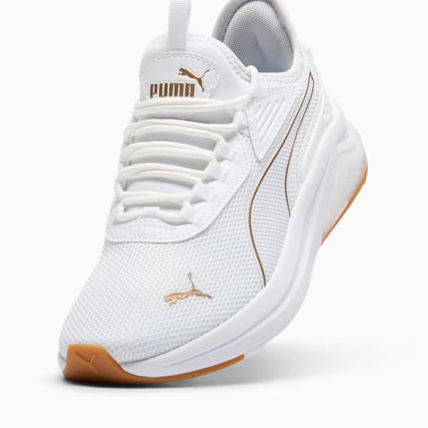 Puma gold and white shoes clearance