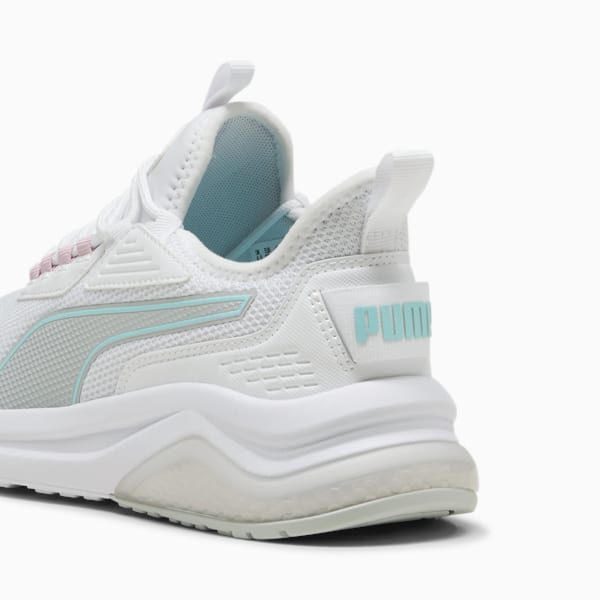 Tenis Amplifier para mujer, PUMA White-Cool Light Gray-Safe Lake-Rose Mauve, extralarge