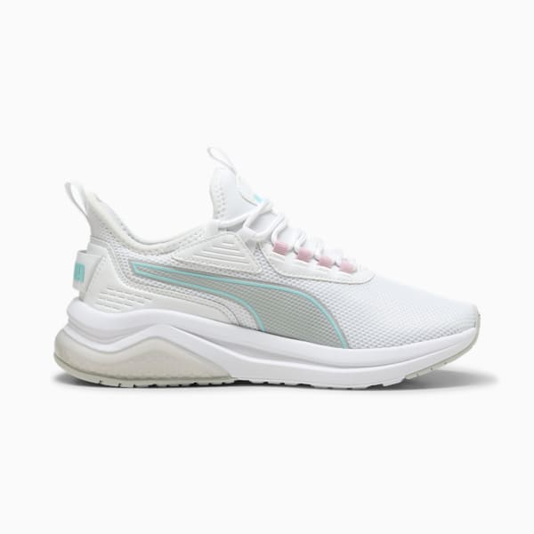 Tenis Amplifier para mujer, PUMA White-Cool Light Gray-Safe Lake-Rose Mauve, extralarge