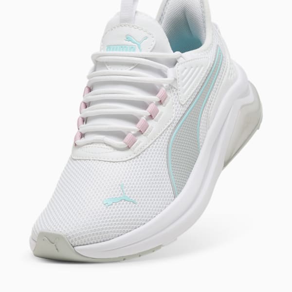 Tenis Amplifier para mujer, PUMA White-Cool Light Gray-Safe Lake-Rose Mauve, extralarge