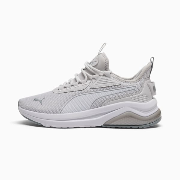 Amplifier Women's Sneakers, Feather Gray-PUMA White-PUMA Silver, extralarge