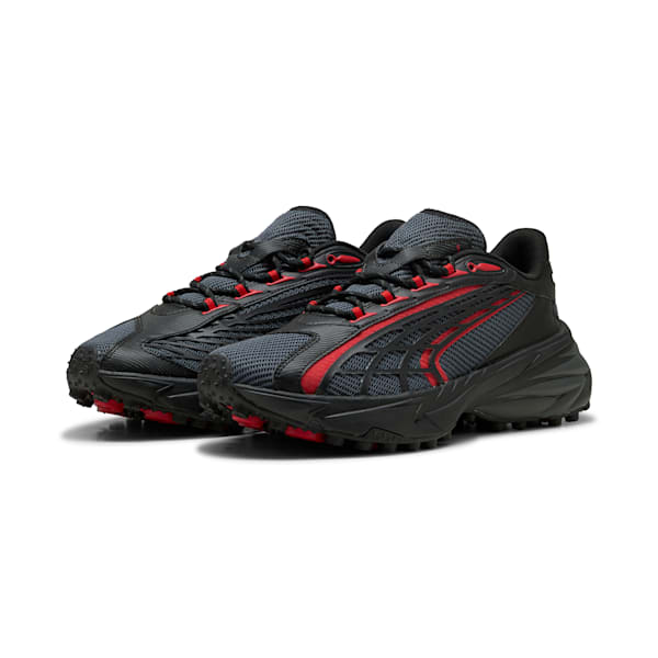 Spirex Ultra Mentality Men's Sneakers, Shadow Gray-PUMA Black-PUMA Red, extralarge