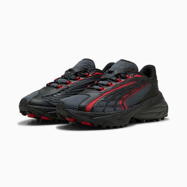 Tenis Spirex Ultra Mentality para hombre, Shadow Gray-PUMA Black-PUMA Red, extralarge