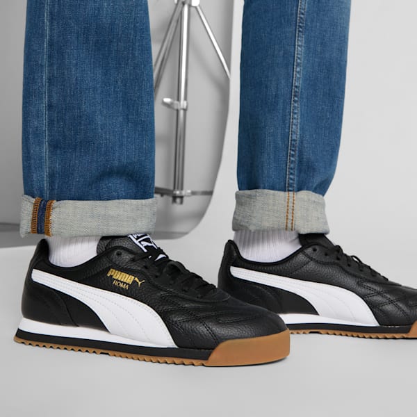 Roma Anniversario Men's Sneakers, PUMA Black-PUMA White-Puma Team Gold, extralarge