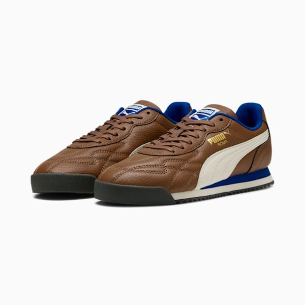 Roma Anniversario Men's Sneakers, Haute Coffee-Warm White-Vivid Blue, extralarge