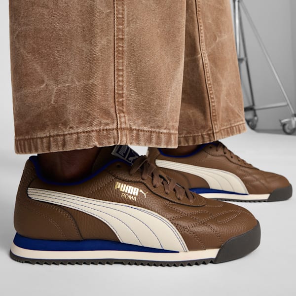 Tenis Roma Anniversario, Haute Coffee-Warm White-Vivid Blue, extralarge