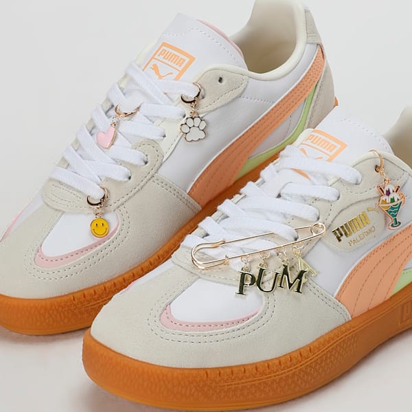 Palermo Moda Women's Sneakers, PUMA White-Peach Fizz, extralarge-IND