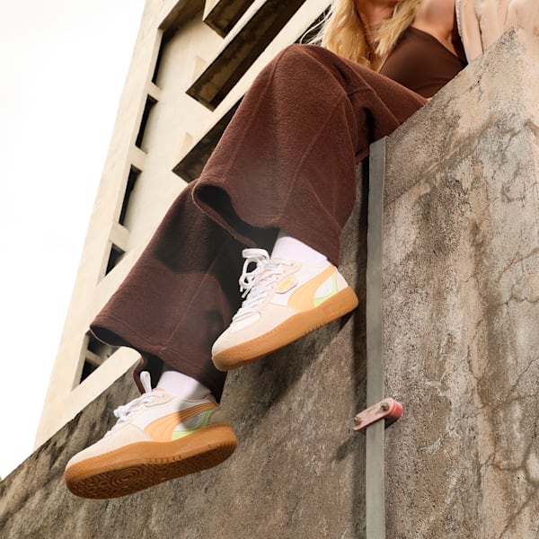 Palermo Moda Women's Sneakers, PUMA White-Peach Fizz, extralarge-IND