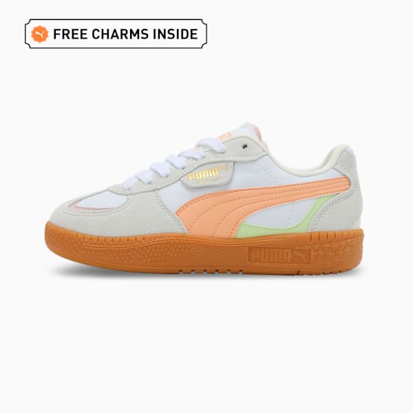Palermo Moda Women's Sneakers, PUMA White-Peach Fizz, extralarge-IND