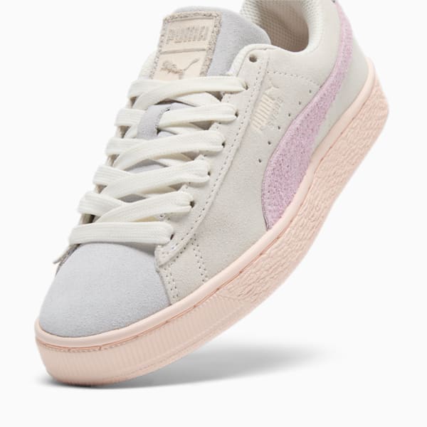 Suede Easter Big Kids' Sneakers, Warm White-Silver Mist-Grape Mist, extralarge