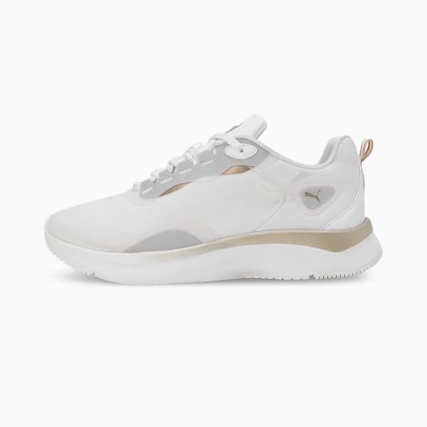 SOFTRIDE Orla Metallic Dream Women's Sneakers, PUMA White-PUMA Gold-Matte Puma Gold, extralarge-IND