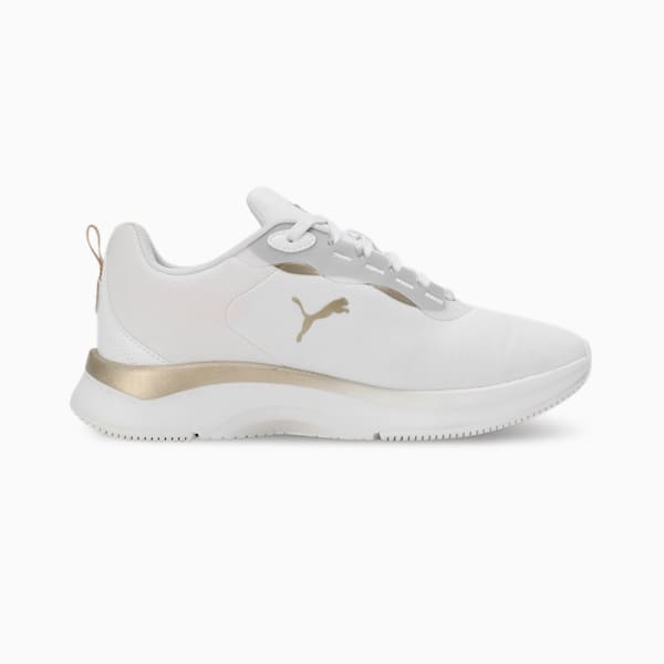 SOFTRIDE Orla Metallic Dream Women's Sneakers, PUMA White-PUMA Gold-Matte Puma Gold, extralarge-IND