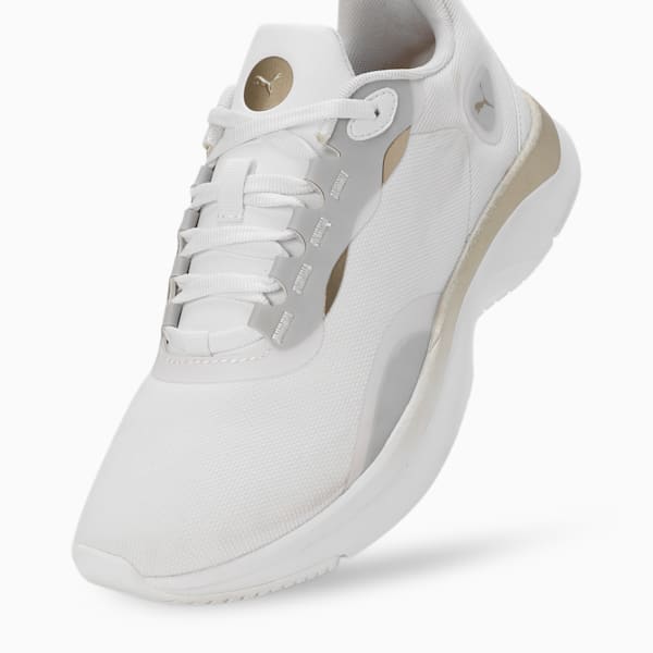 SOFTRIDE Orla Metallic Dream Women's Sneakers, PUMA White-PUMA Gold-Matte Puma Gold, extralarge-IND