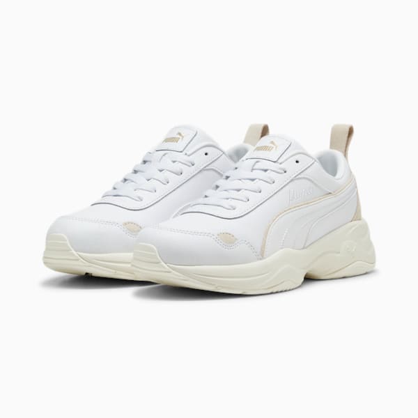 ウィメンズ シリア モード リュクス スニーカー, PUMA White-Warm White-PUMA Gold, extralarge-JPN