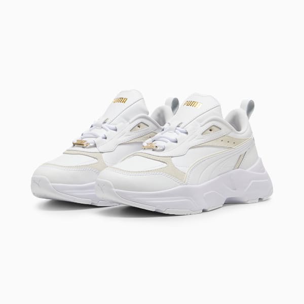 Cassia Lux Sneakers Unisex, PUMA White-Alpine Snow-PUMA Gold, extralarge-GBR