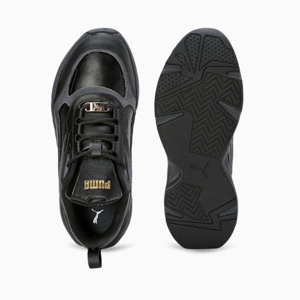 Cassia Lux Sneakers, PUMA Black-Strong Gray-PUMA Gold, extralarge-IND