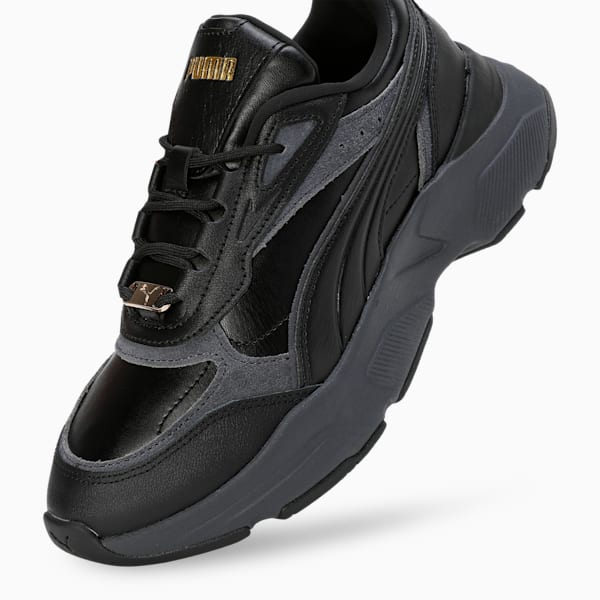 Cassia Lux Sneakers, PUMA Black-Strong Gray-PUMA Gold, extralarge-IND