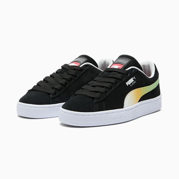 Sneakers en suède Smash 3.0 pour enfant et adolescent, PUMA Black-Sun Stream-PUMA White, extralarge