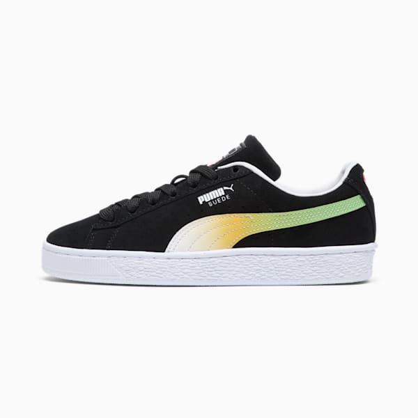 Sneakers en suède Smash 3.0 pour enfant et adolescent, PUMA Black-Sun Stream-PUMA White, extralarge