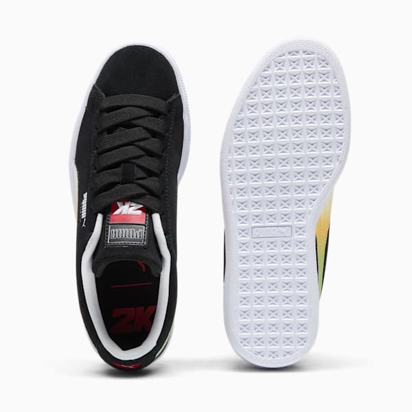 Tenis para niños grandes PUMA x 2K Suede, PUMA Black-Sun Stream-PUMA White, extralarge