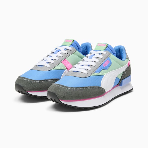 Future Rider Play On Women's Sneakers, Blue Skies-Pure Green, extralarge