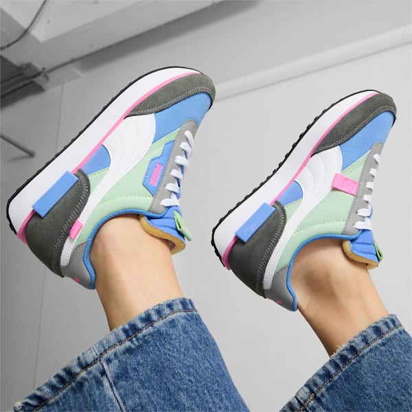Future Rider Play On Women's Sneakers, Blue Skies-Pure Green, extralarge