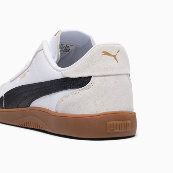 PUMA Club 5v5 Suede Men's Sneakers, PUMA White-PUMA Black-Feather Gray, extralarge