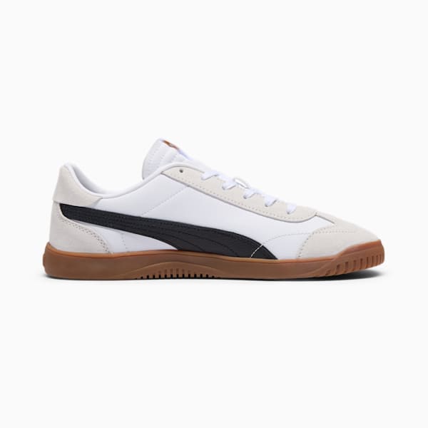 Tenis PUMA Club 5v5 de gamuza para hombre, PUMA White-PUMA Black-Feather Gray, extralarge