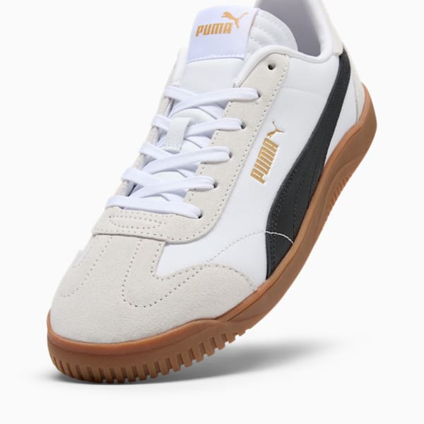 Tenis PUMA Club 5v5 de gamuza para hombre, PUMA White-PUMA Black-Feather Gray, extralarge