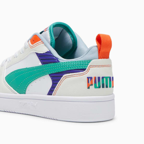Tenis juvenil Rebound V6 Low READY, SET, BETTER, Vapor Gray-Jade Frost-PUMA White, extralarge