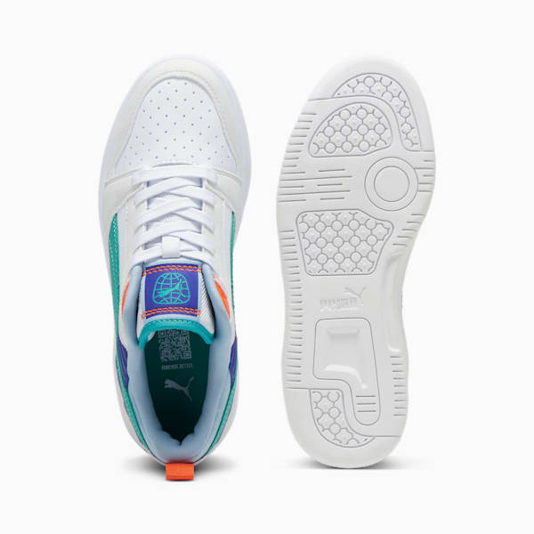 Tenis juvenil Rebound V6 Low READY, SET, BETTER, Vapor Gray-Jade Frost-PUMA White, extralarge