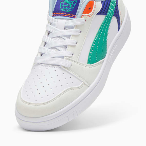 Tenis juvenil Rebound V6 Low READY, SET, BETTER, Vapor Gray-Jade Frost-PUMA White, extralarge