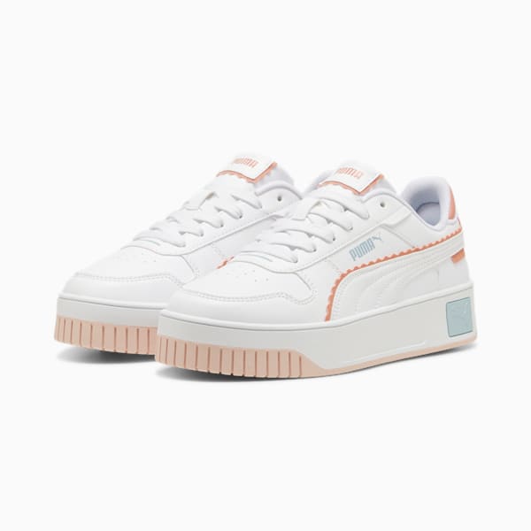 Carina Street Off Side Big Kids' Sneakers, PUMA White-Island Pink-Frosted Dew, extralarge