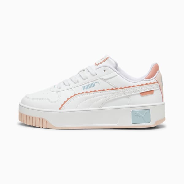 Carina Street Off Side Big Kids' Sneakers, PUMA White-Island Pink-Frosted Dew, extralarge