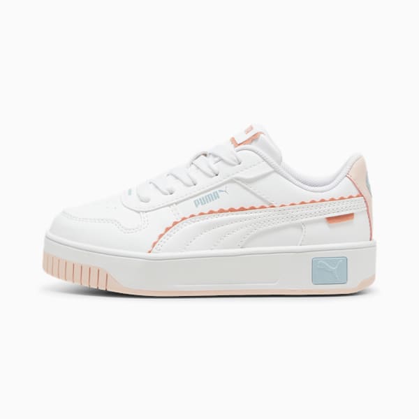Zapatillas Carina Street Off Side para niños, PUMA White-Island Pink-Frosted Dew, extralarge