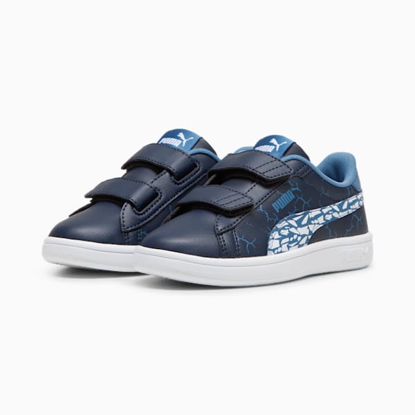 Smash 3.0 Icy Monster Little Kids' Sneakers, Club Navy-PUMA White-Blue Horizon, extralarge