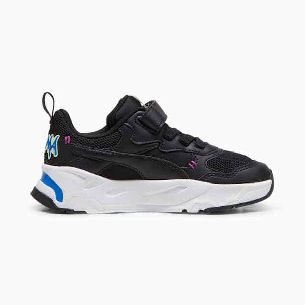 Trinity Mid 90s Little Kids' Sneakers, PUMA Black-PUMA Black-Cool Cucumber-Hyperlink Blue, extralarge