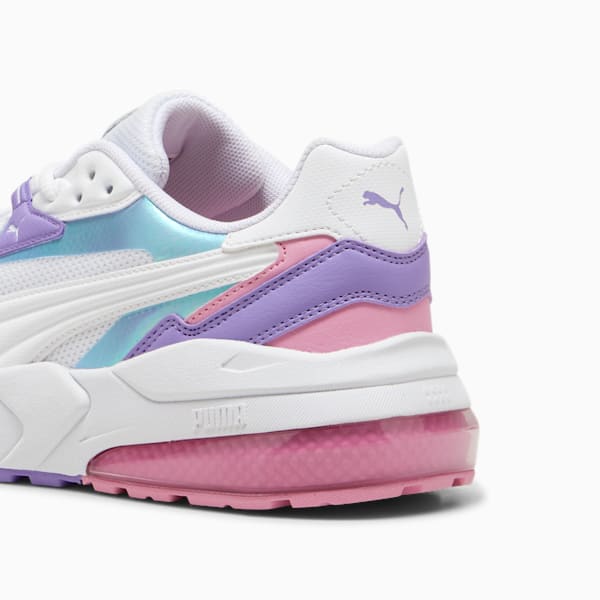 Tenis juvenil Vis2k Bouncy Sky, PUMA White-PUMA White-Lavender Alert, extralarge