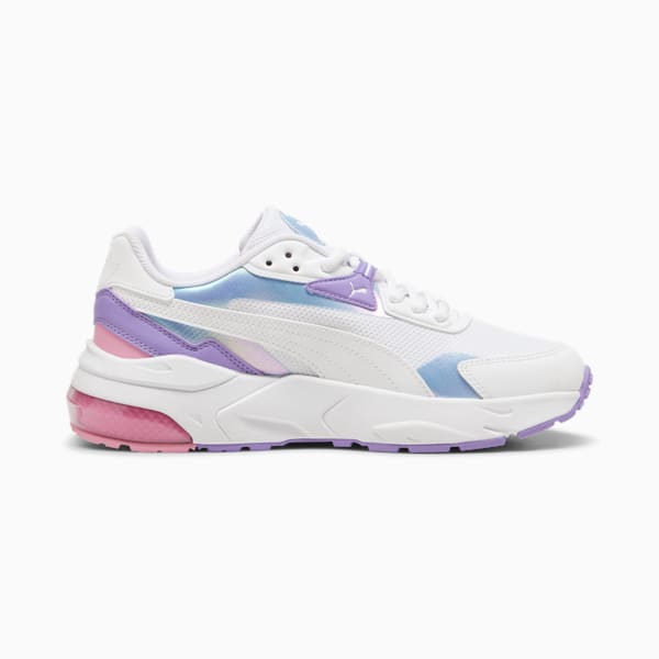 Tenis juvenil Vis2k Bouncy Sky, PUMA White-PUMA White-Lavender Alert, extralarge
