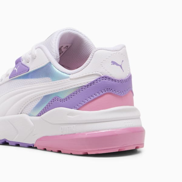Tenis para niños pequeños Vis2k Bouncy Sky, PUMA White-PUMA White-Lavender Alert, extralarge